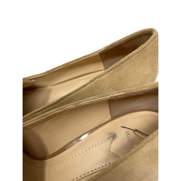 B Brian Atwood Pumps Womens 10 Karina Heels Tan Suede Embellished Pointed Toe - Picture 6 of 12